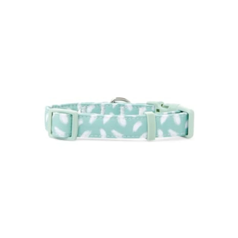 YOULY The Artist Green & White Brushstroke-Print Dog Collar-Medium
